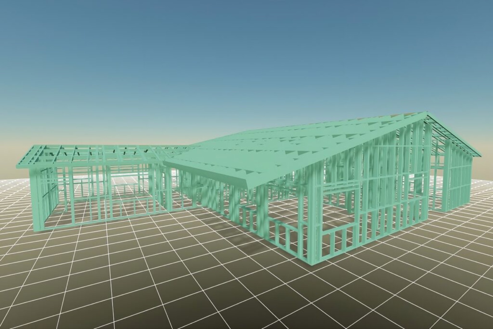 480 W Palm light gauge steel project isometric model